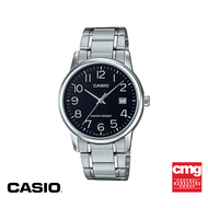 CASIO นาฬิกาข้อมือ CASIO รุ่น MTP-V002D-1BUDF วัสดุสเตนเลสสตีล สีดำ