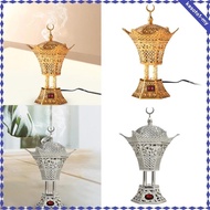 [KesotoafMY] Electric Burner Middle East 8.3 Inches Tall Bukhoor Burner Oud Frankincense Resin Burner for Home Yoga Spa Bedroom