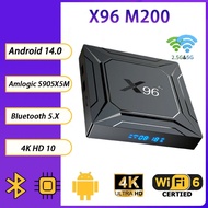 X96m200 Android 14 Kotak TV Pintar Amlogic S905x5m Quad Core 4gb 32gb/64gb 2.4g&5g Wifi Hdr Media Pl