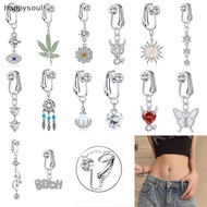 MY 1Pc Fake Belly Button Ring Fake Clip On Belly Piercing Non Piercing Navel Ring NEW