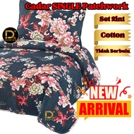 Cadar Fahim Set 2 in 1 Cotton Mix Material Anti Kedut Cadar Bilik Anak Bujang  Random  Single Patchw