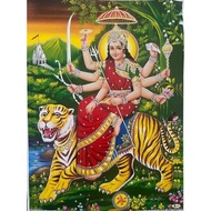 Mata Hindu Buddha Photo Poster Durga Goddess Photo Poster Hindu God Picture (Size 12"" X16 inches) (