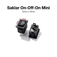 Black On Off On Switch Mini Switch ON OFF ON Mini Black 3 Pin 3 Pin 15mm x 10mm