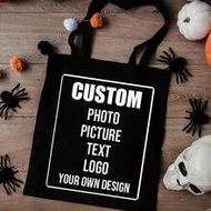 Customized Shopping Bag, Upload Image To Customize Reusable Tote Bag, Customizable With Pictures And
