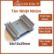 34x12x25mm aluminum heatsink, electronic device heatsink