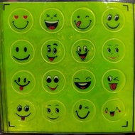 Smiley face reflective sticker