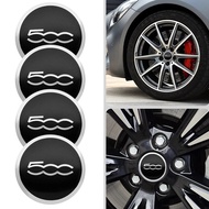 4pcs 56mm 500 Logo Car Wheel Center Hub Caps Cover Emblem Badge Sticker For Abarth Fiat 500 500X 500