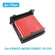 Motorcycle Accessories Air Filter Intake Cleaner For KYMCO AK550 2017-2020 AK 550 IE E4 E5 ABS 2017-