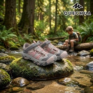 Children's Hiking Shoes Model MH 500 (Gray/Pink) QUECHUA