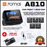 [New Launch] 70mai A810 4K Dash Cam Dual Vision Car Recorder with GPS ADAS UHD Resolution HDR Rear R
