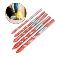 shartle-th 5 Piece Masonry Drill Bits 6 8 10 12 Mm HSS Tile Concrete Brick Glass Plastic Wood Bit Se