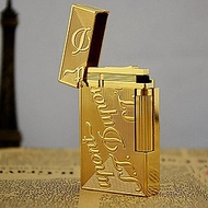 Vỏ Hột Quẹt Bật Lửa Upon Vàng Khắc Nổi Chữ S.T.Upon D05V Dùng Gas Dòng 2 Lỗ Tiếng Kêu Hay Cầm Chắc T