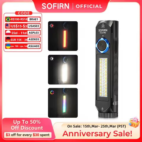 Sofirn IF23 PRO RGB Light 5000lm XHP70B Powerful LED Flashlight 21700 5V 3A USB C Rechargeable Torch