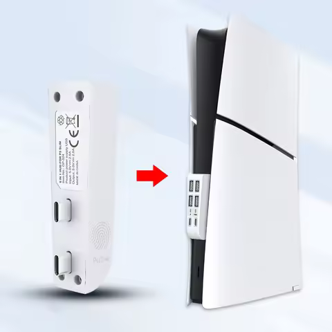 USB Port Extender with 4 USB & 2 Type C Port USB High-Speed Expansion Hub Charger Extender for PS5 S