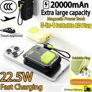 【MY Spot &3C Certification 】5 in 1 Magnetic 3C Powerbank 20000mAh Wireless Powerbank Fast Charging P