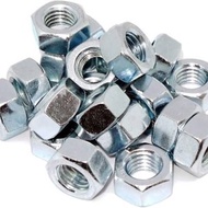 RETAIL White Nut 10 mm Coarse Thread Nut Bolt Long Thread Hex Nut