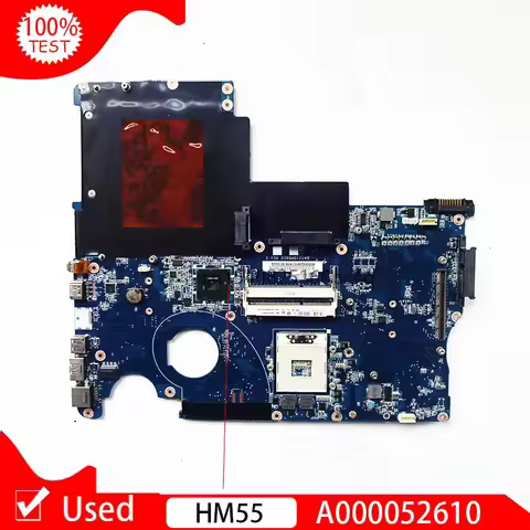 Used A000052610 DATZ1GMB8E0 REV E For TOSHIBA Qosmio P500 P505 Laptop Motherboard HM55 DDR3 With Gra
