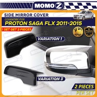 Car Proton Saga FLX 2011 - 2015 Side Mirror Cover Accessories Shining Matte Black Forged Fiber Carbo