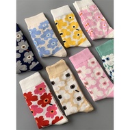 stokin stokin anti slip Feminine Finnish Style Floral Print Mid-High Tube Socks