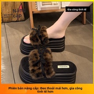 DINGMUYI | Dép Moccasin Đế Dày Tăng Chiều Cao cho Phụ Nữ Bé Người 34