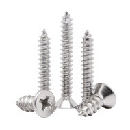 304 Stainless Steel Self-Tapping Screw Phillips Countersunk Head Screw Flat Head Self-Tapping Screw 