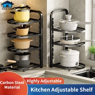 YOUNAL Adjustable Pot Rack Pot Organiser Under Sink Organiser Under Sink Rack Kitchen Organiser Rack
