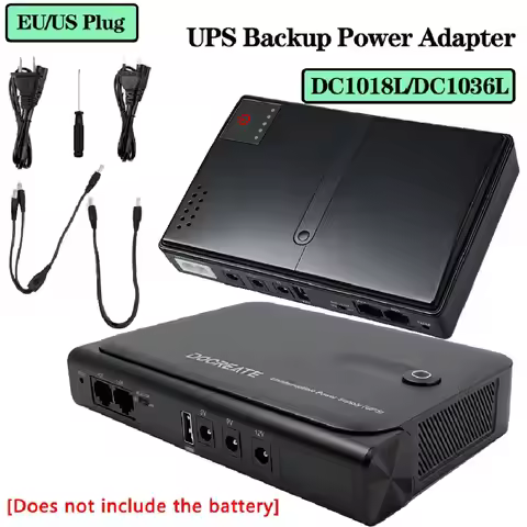 New DC18W/36W DC1018L/DC1036L 1A/2A 5V/9V/12V Large Capacity Multipurpose Mini Portable UPS Backup P