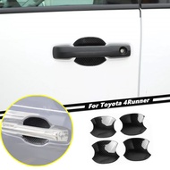Fit For Toyota 4Runner 2025+ Carbon Fiber Side Door Handle Bowl Cover Trim 4PCS