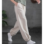Ready Stock M-3XL New Casual All-Match Cotton Linen Pants FU8Z