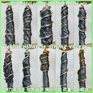 银力泥吊坠, Leklai Pillar Pendant, Natural Leklai Ore Stone, Amulet, Leklai, lridescent Goethite, (LPS1)