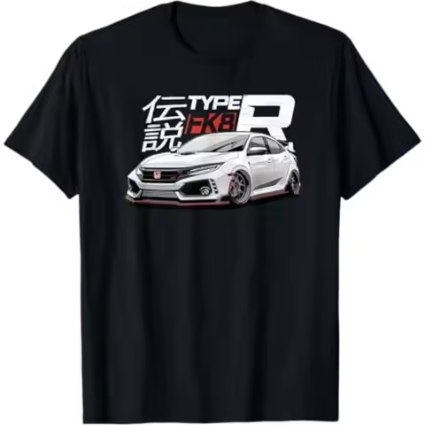 Honda Men's and Women's T-shirt Racing Motorcycle Cultural Shirt Summer New Fk8 Civic - JDM Type R R