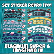 Sticker Luar Repro 1to1 untuk Bell Helmet Vintage Magnum Super dan Magnum 3 stiker