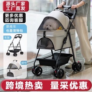Car Cat Lightweight Pull Cart Foldable Detachable Handcart Push Cart Dog Pet Medium Dog Walking Outd