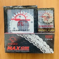 ชุดโซ่สเตอร์ เดิมๆ ตราพระอาทิตย์ สำหรับเวฟ110i เวฟ125i MSX Dream-i (MSX/WAVE110i/WAVE125i/WAVE125/WA