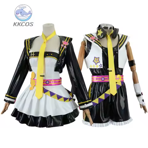Anime Muse Dash Rinn Lenn Game Cosplay Costume Uniform Jacket Skirt Wig Halloween Party Role Play Ou