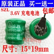 NiCd Battery 3.6V60mAh Original SZL 60MA3.6V Lithium Battery Rechargeable Battery 2 Pins 15 * 19