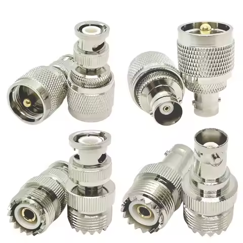 1PC UHF SO239 PL259 to BNC Male Plug & Female Jack RF Coaxial 4 Type RF Connector Radio Adapter for 