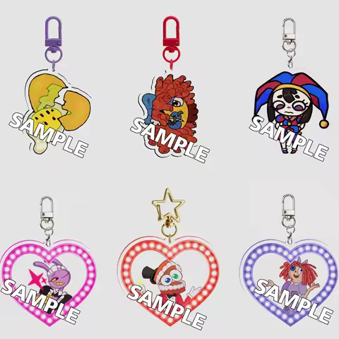 For TADC Jax Pomni Ragatha Gangle Zooble Kinger Caine Abel 5cm Acrylic Keychain Anime Peripheral Car