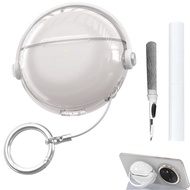 Clear TPU Case with Safety Lock for Huawei FreeClip / FreeClip 2 Wireless Earbuds, with Phone Stand 