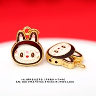 925 Silver Plated Gold Pendant DIY Handmade Rope Necklace Pulling Bell Accessory Crystal Fashion Jew