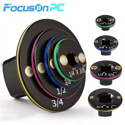 FocusOnPC Cr-Mo Steel Magnetic Drive Ratchet Adapter Kit, Low Profile Impact Socket Adapters 3/4 to