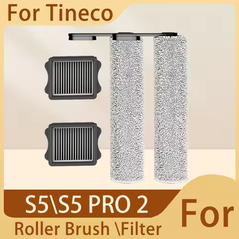 Brush Roller For Tineco Floor One S5 / S5 Pro2 Parts Roller Brush HEPA Filter Wet Dry Vacuum Cleaner