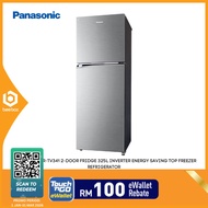 Panasonic NR-TV341BPSM 325L Inverter Energy Saving 2-Door Top Freezer Refrigerator - NRTV341BPSM