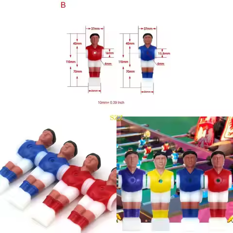 4Pcs/pack Foosball Men Foosball Players Set Colorful Foosball Replacements Parts Table Soccer Footba
