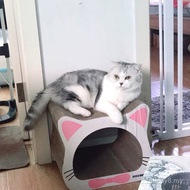Papan Mencakar Kucing Besar Pengasah Cakar Kertas Beralun Tahan Lama Katil Kucing Papan Cakar Kucing