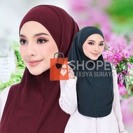 [Tidak Berdagu] Size M Tudung Sarung Instant Syria Moscrepe + Free Inner