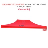 Red 10x20 Feet Canopy Canvas Replacement Gazebo Canvas Market Tent Cover Only