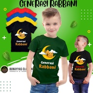 Rabbani Generation SANTRI T-Shirts Age 2 4 6 8 To 13 Years XS S M L XL XXL MUSLIM Children's T-Shirt