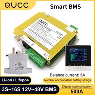 Qucc 200A 300A 400A 500A 4S 8S 10S 13S 16S Lifepo4 Battery Active Balance Display Relay Contactor Sm