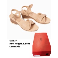 CLN SIZE 7 NUDE WEDGE SANDALS BRAND NEW